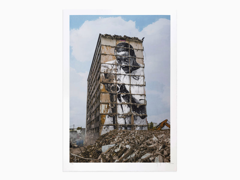 JR - 28 mm, Portrait d'une Génération, B5, Destruction 1, Montfermeil, France, 2025