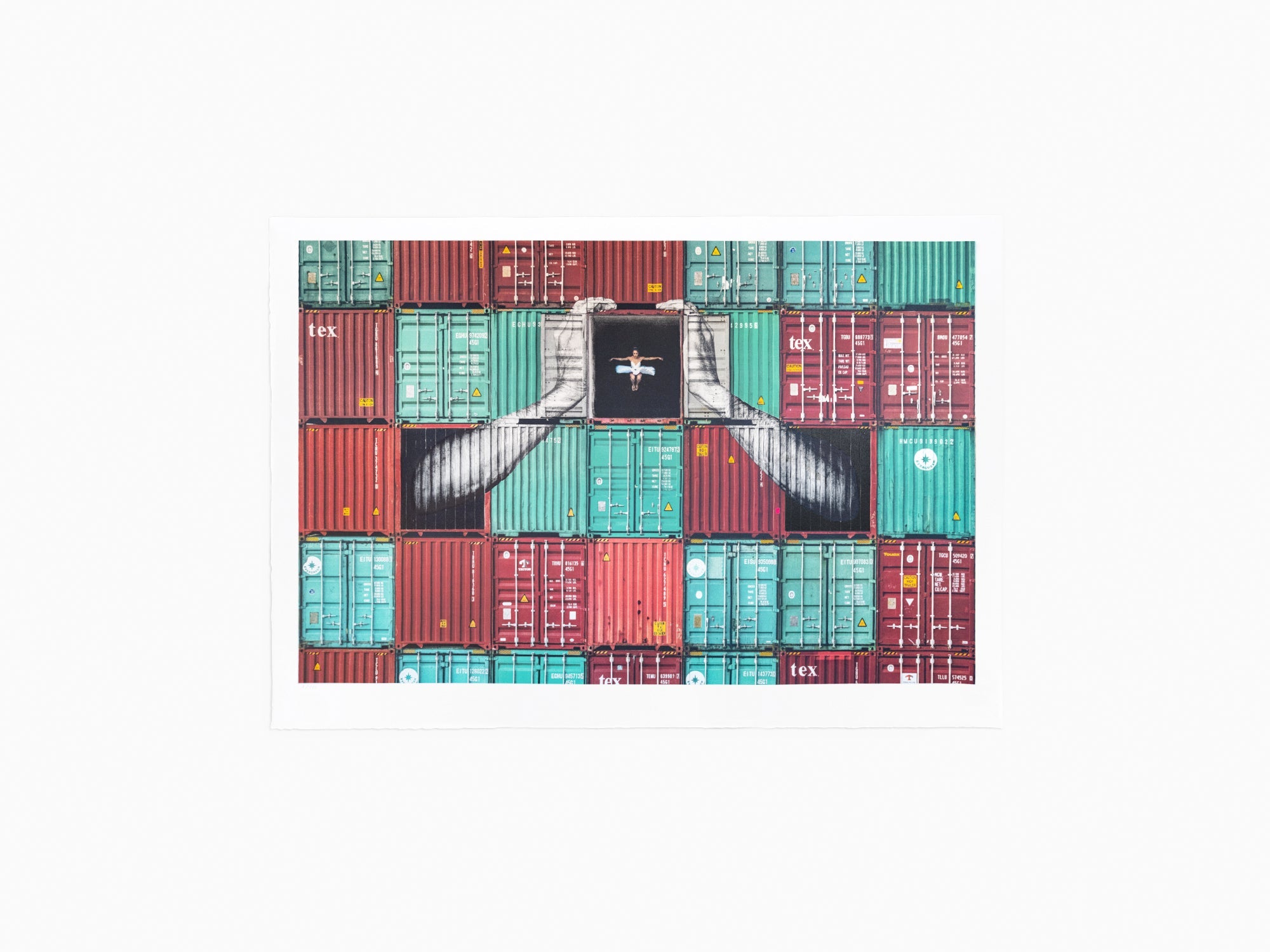 From The Archives: JR - The ballerina in containers, Holding tight, Le Havre, 2021