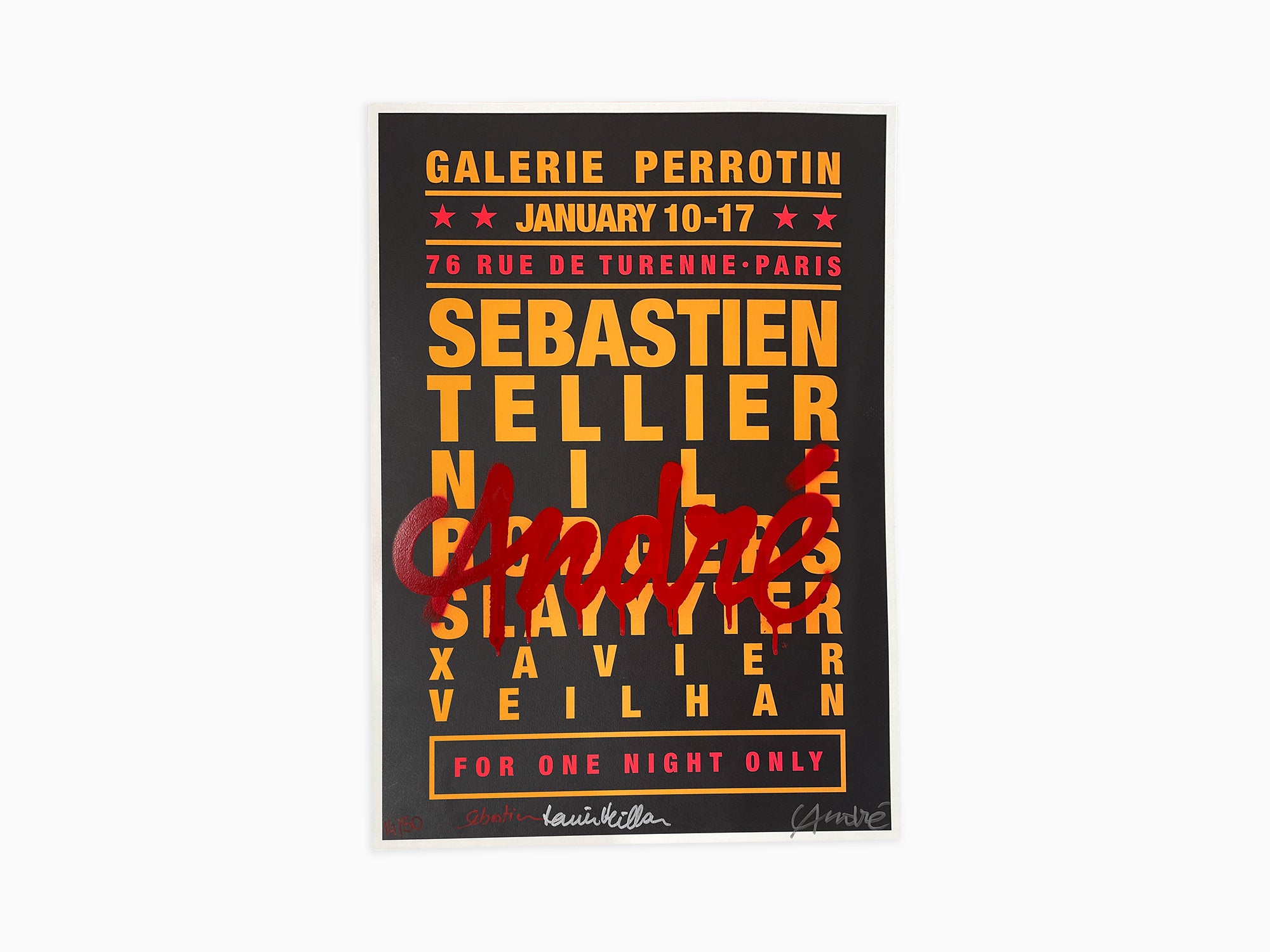 André - Galerie Perrotin For One Night Only 2026 (enhanced by hand)