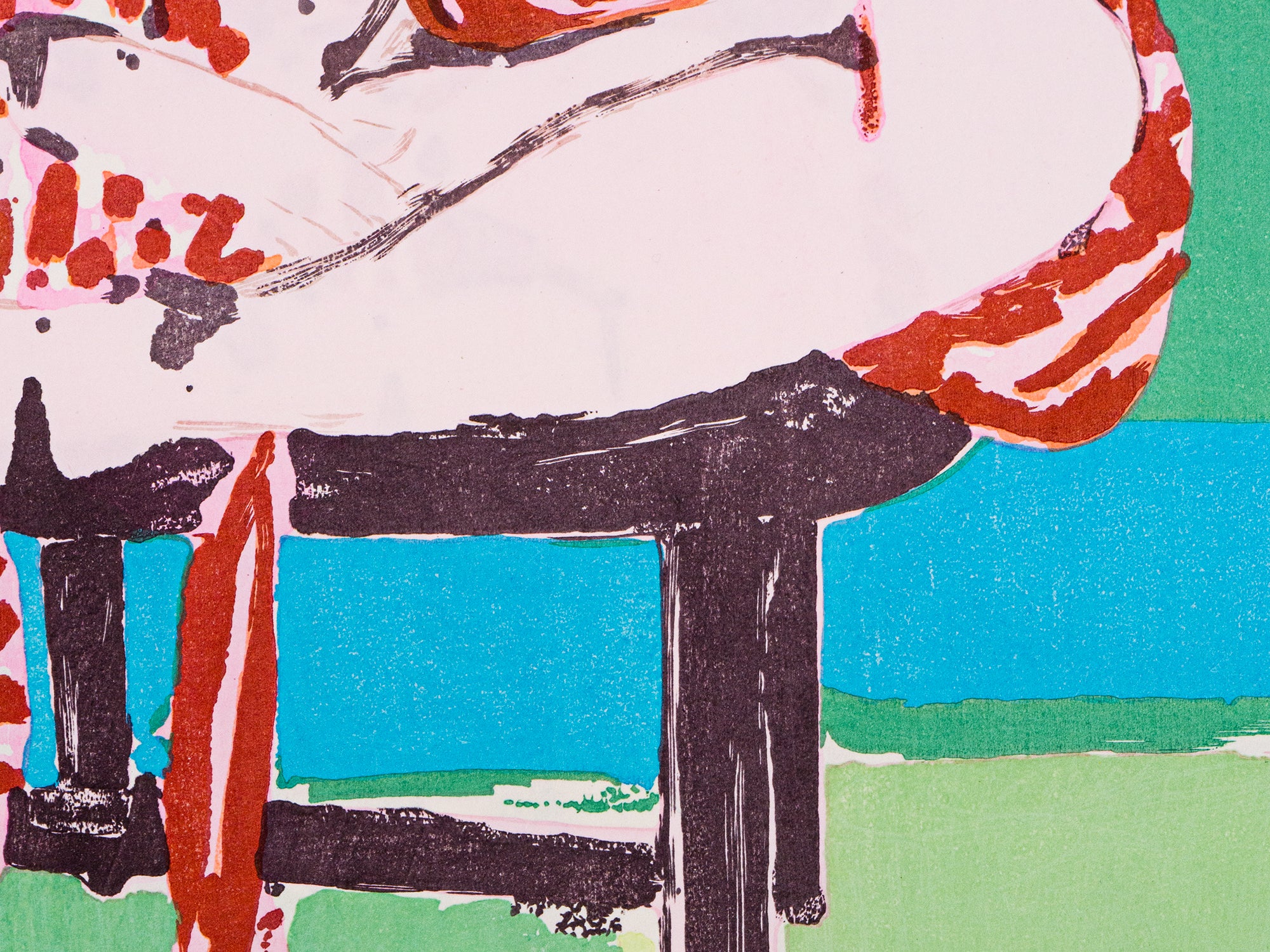 Claire Tabouret - Self Portrait in a Robe (purple) Ukiyo-e