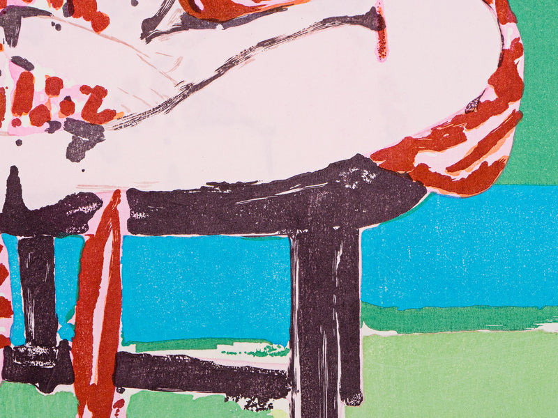 Claire Tabouret - Self Portrait in a Robe (purple) Ukiyo-e