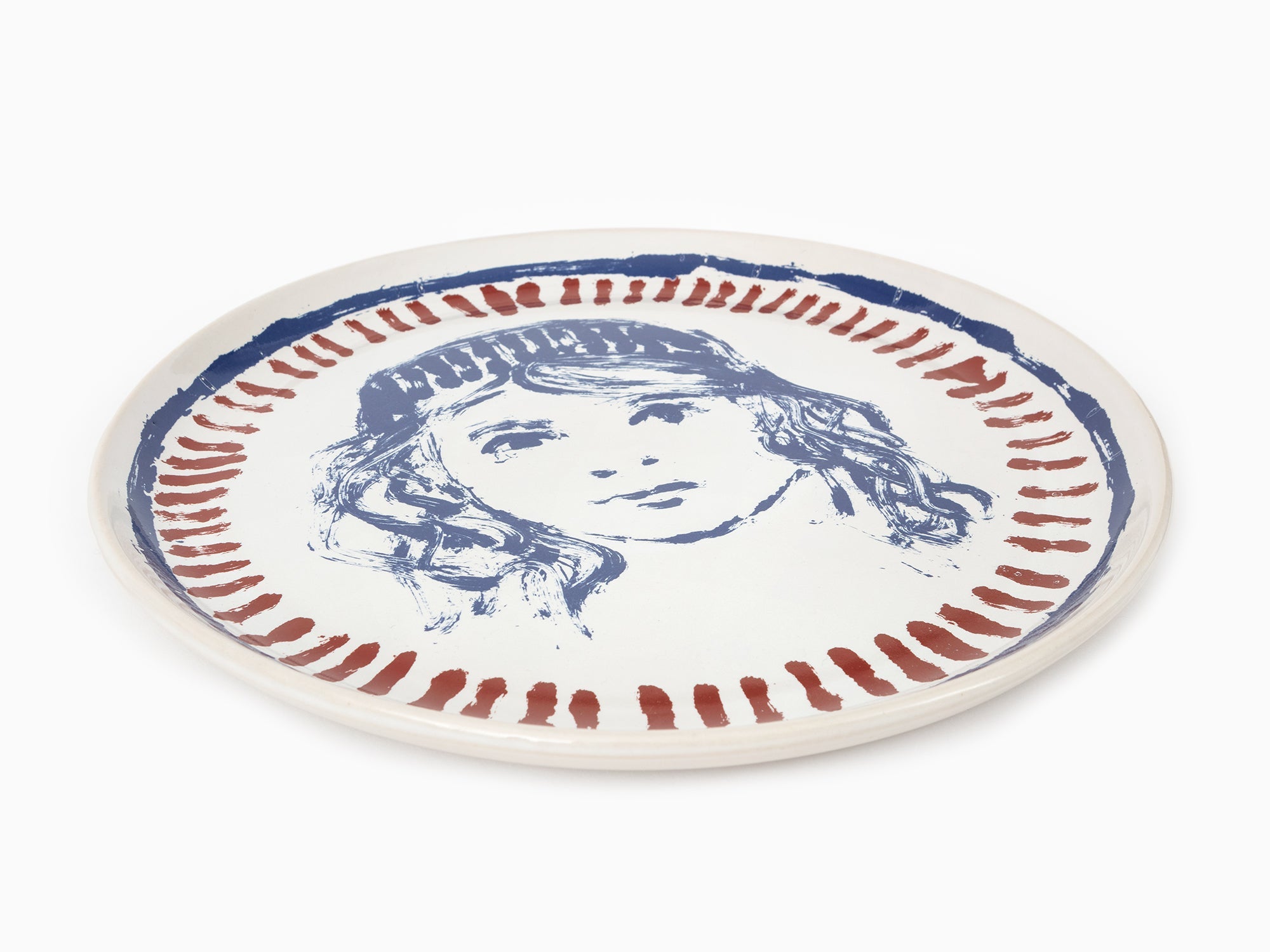 Claire Tabouret - "Portrait with stripes" Decorative Plate