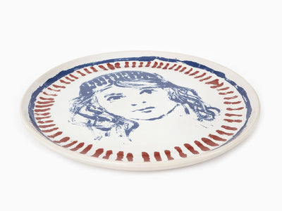 Claire Tabouret - "Portrait with stripes" Decorative Plate