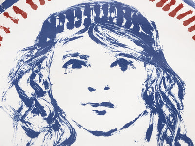 Claire Tabouret - "Portrait with stripes" Decorative Plate