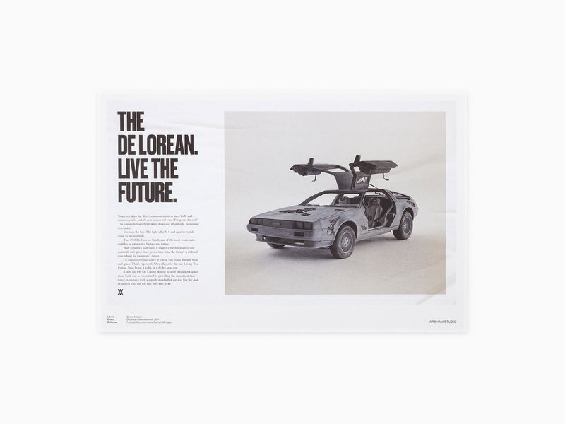 Daniel Arsham - Fictional Advertisement Poster - DeLorean (Individual)