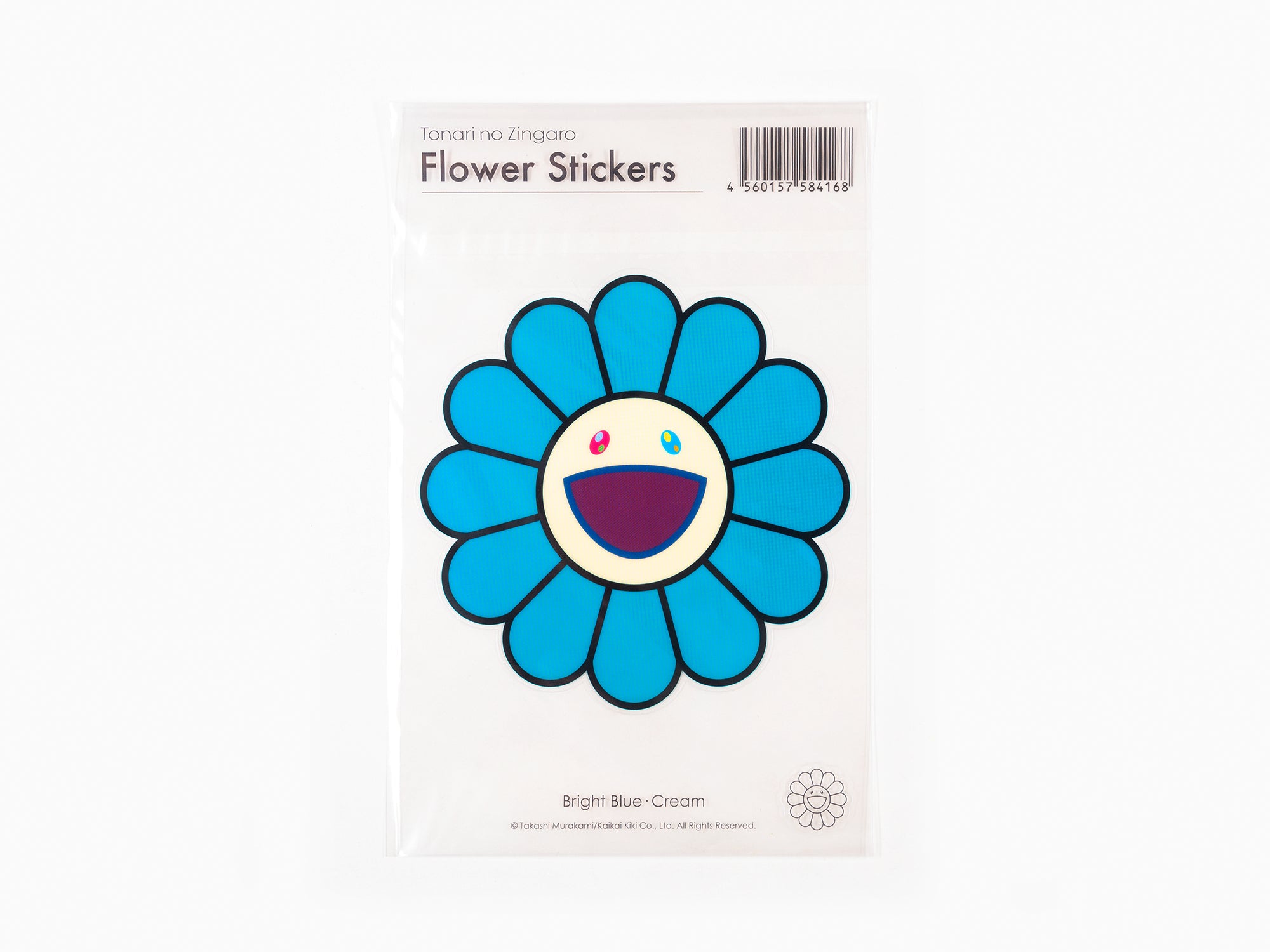 Takashi Murakami - Flower Stickers - Brightblue x Cream
