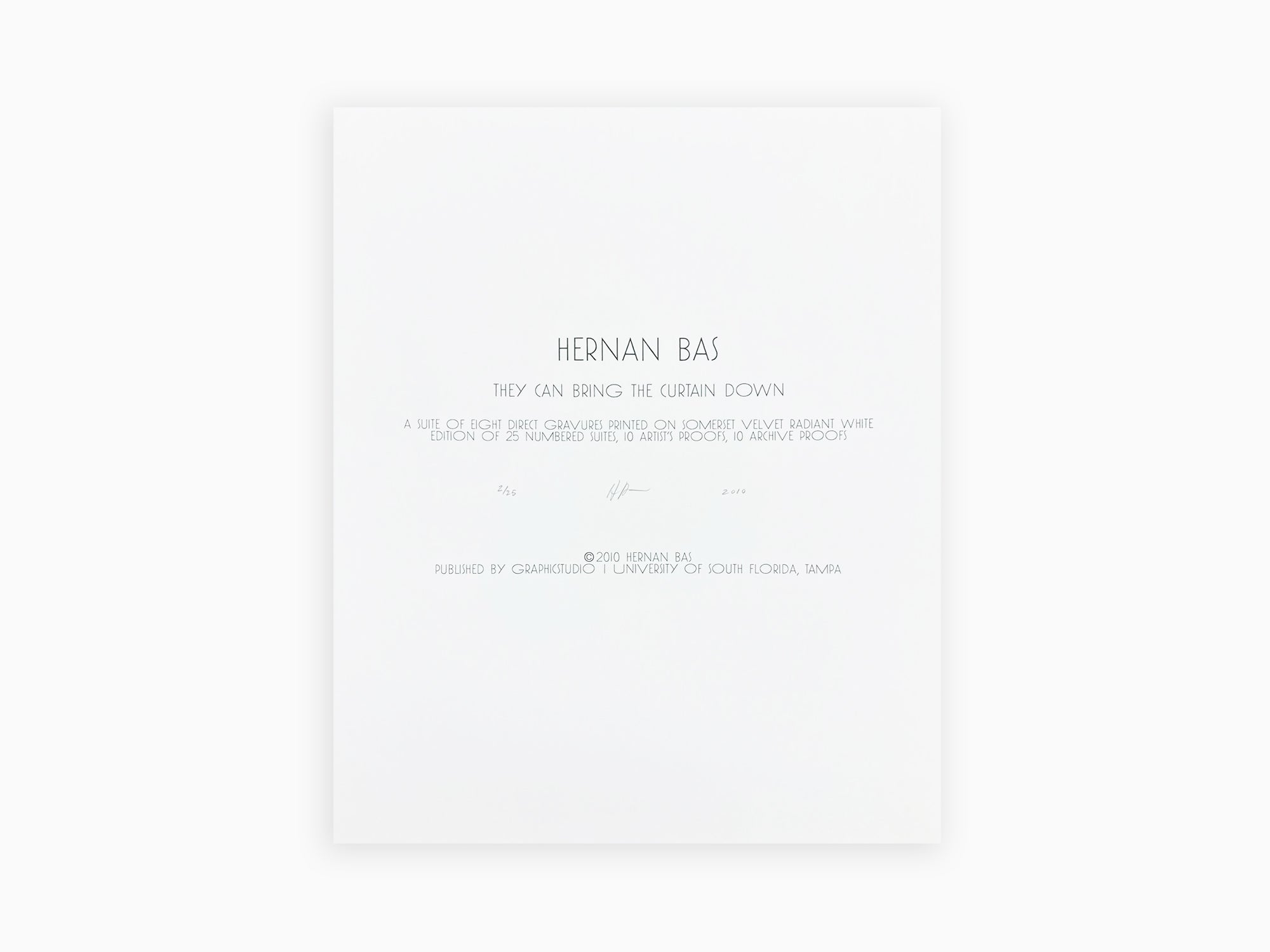 Hernan Bas - "They Can Bring the Curtain Down" Prints Portfolio