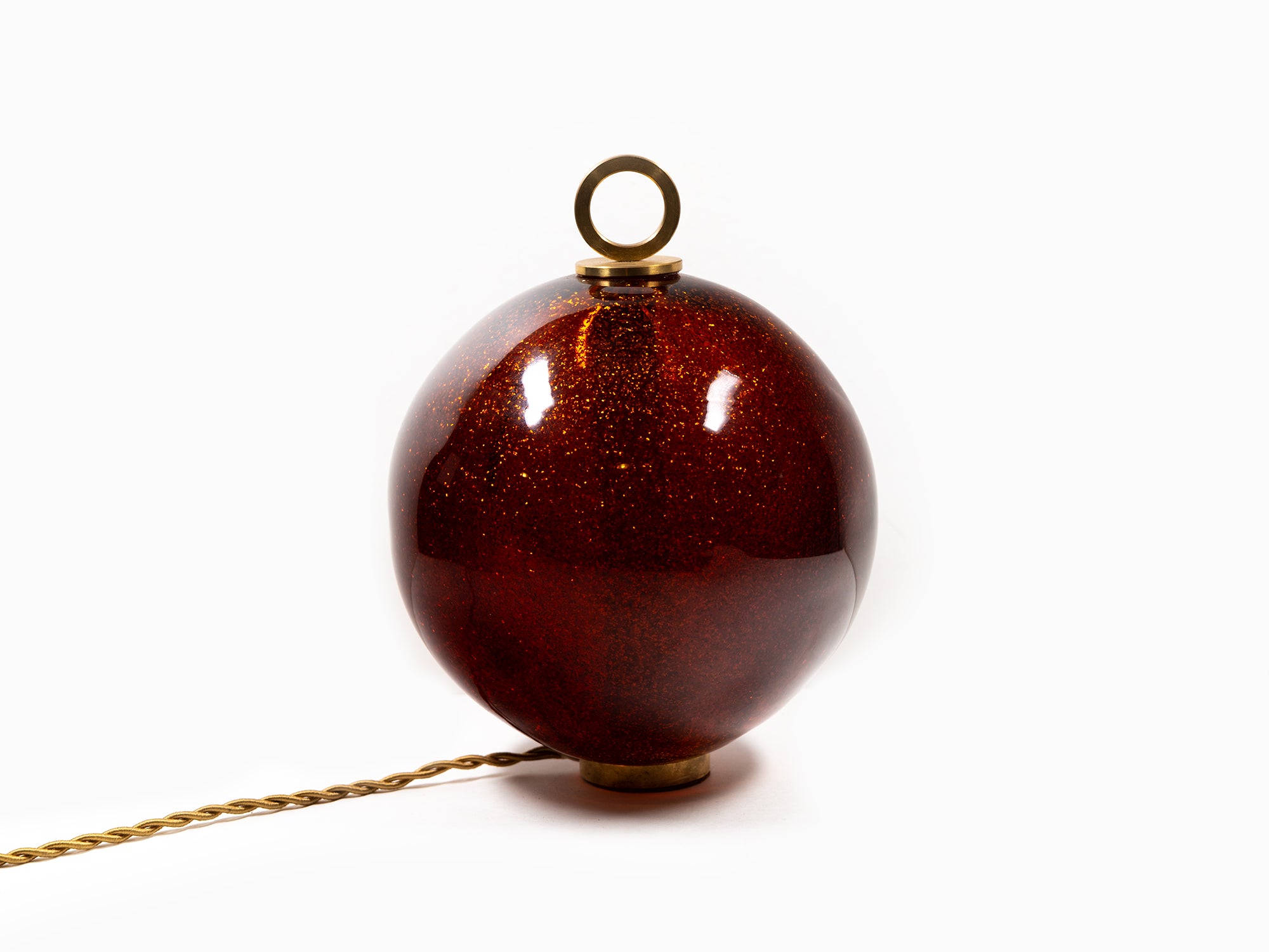 Jean-Michel Othoniel - Lampe Perle Ambre Mica 18cm (23EN073)