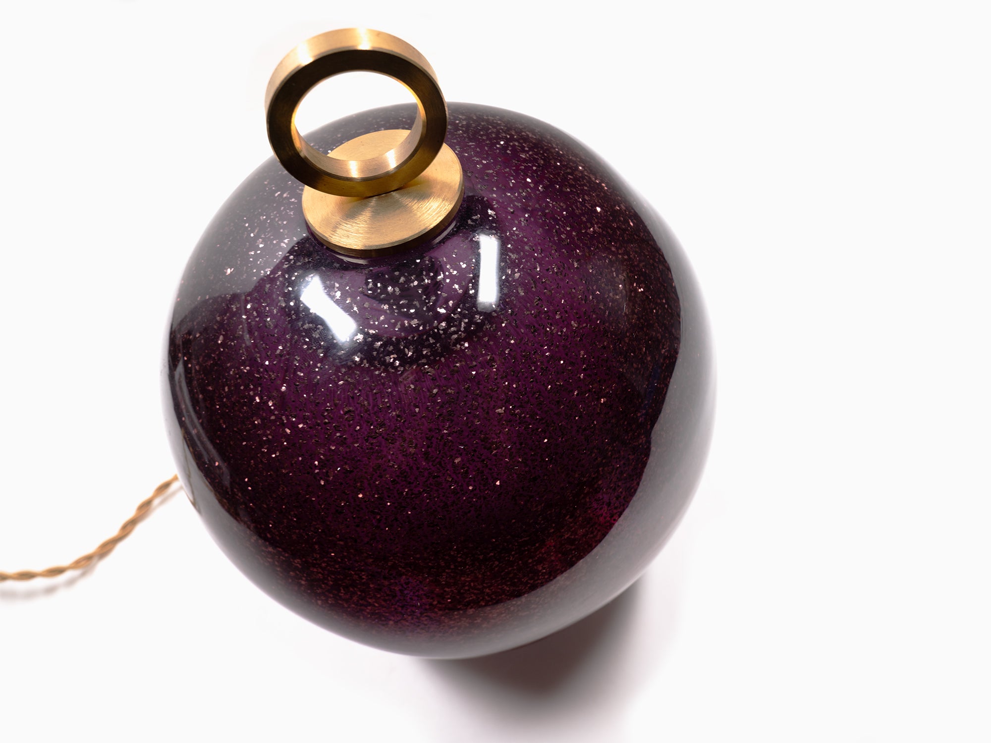 Jean-Michel Othoniel - Lampe perle Alessandrita-Améthyste Mica 18cm (23EN109)