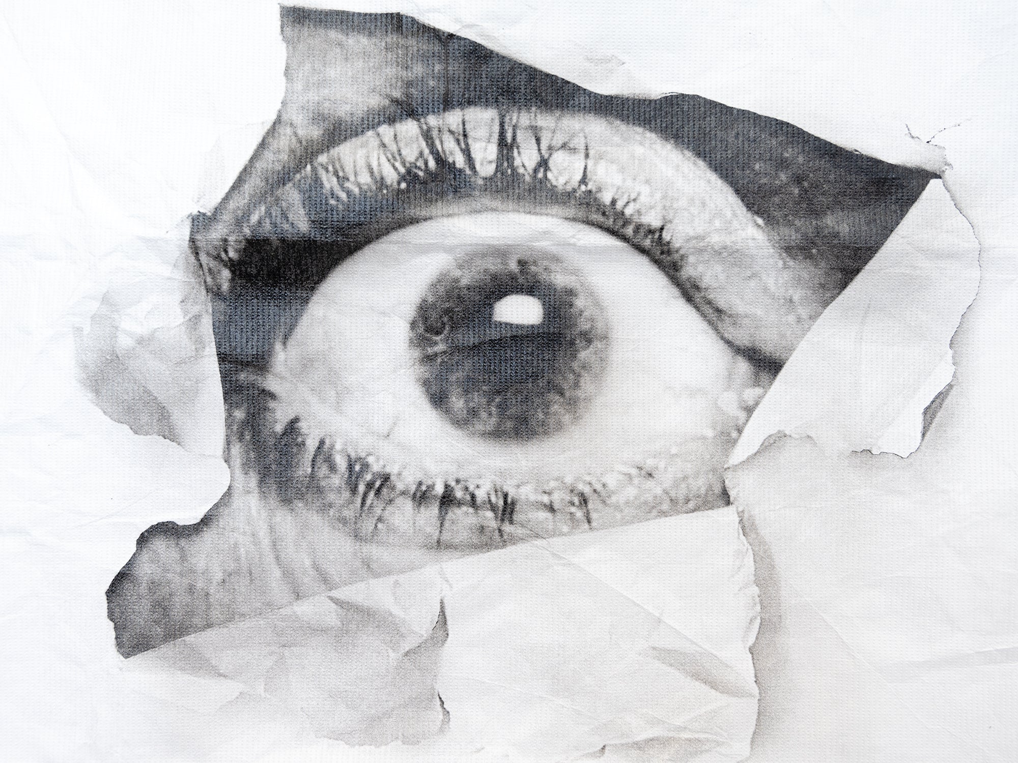 JR - Oeil Froissé (Wrinkled Eye) Tyvek Tote Bag