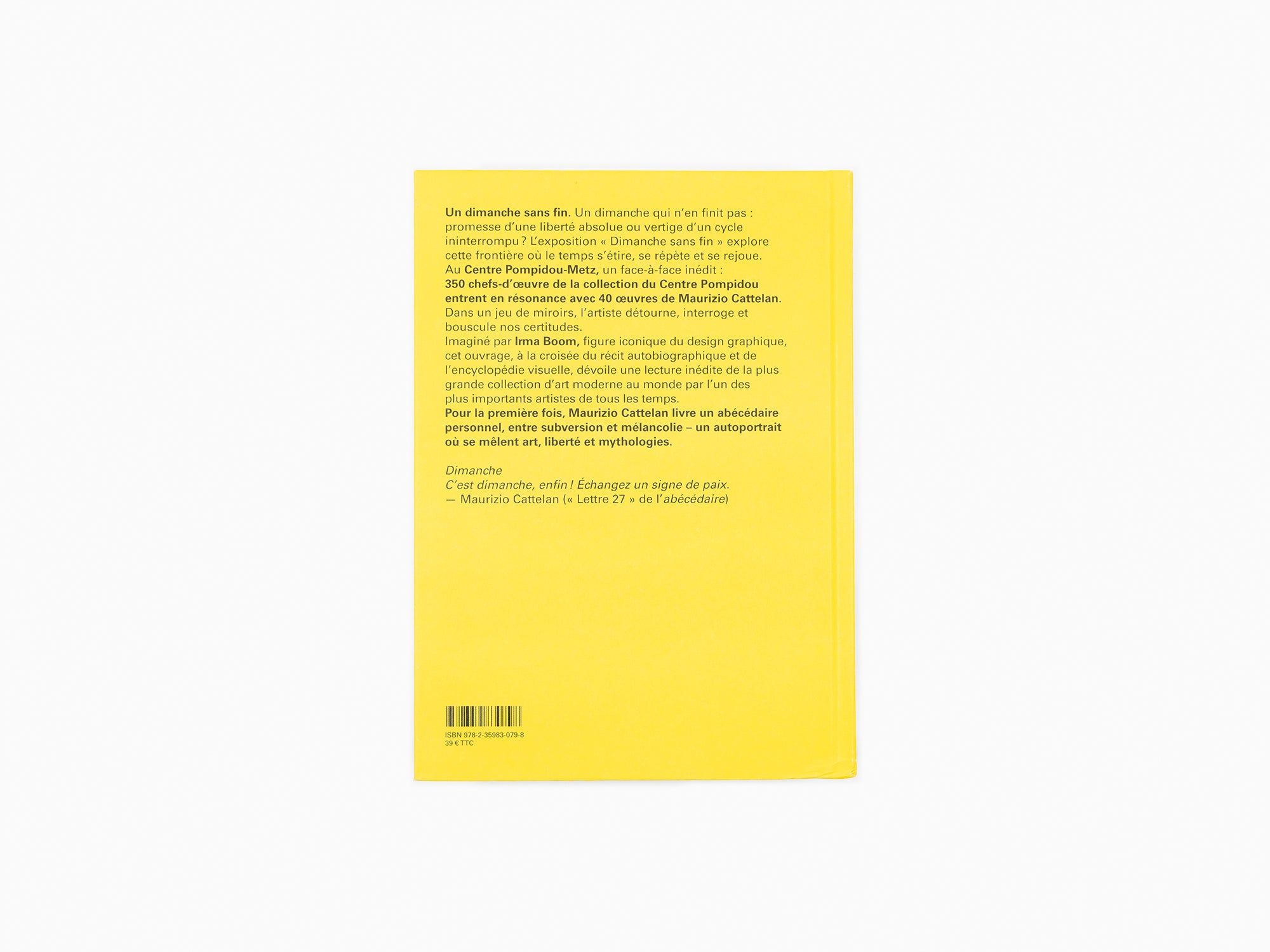Maurizio Cattelan - Dimanche sans fin (catalogue Centre Pompidou Metz)