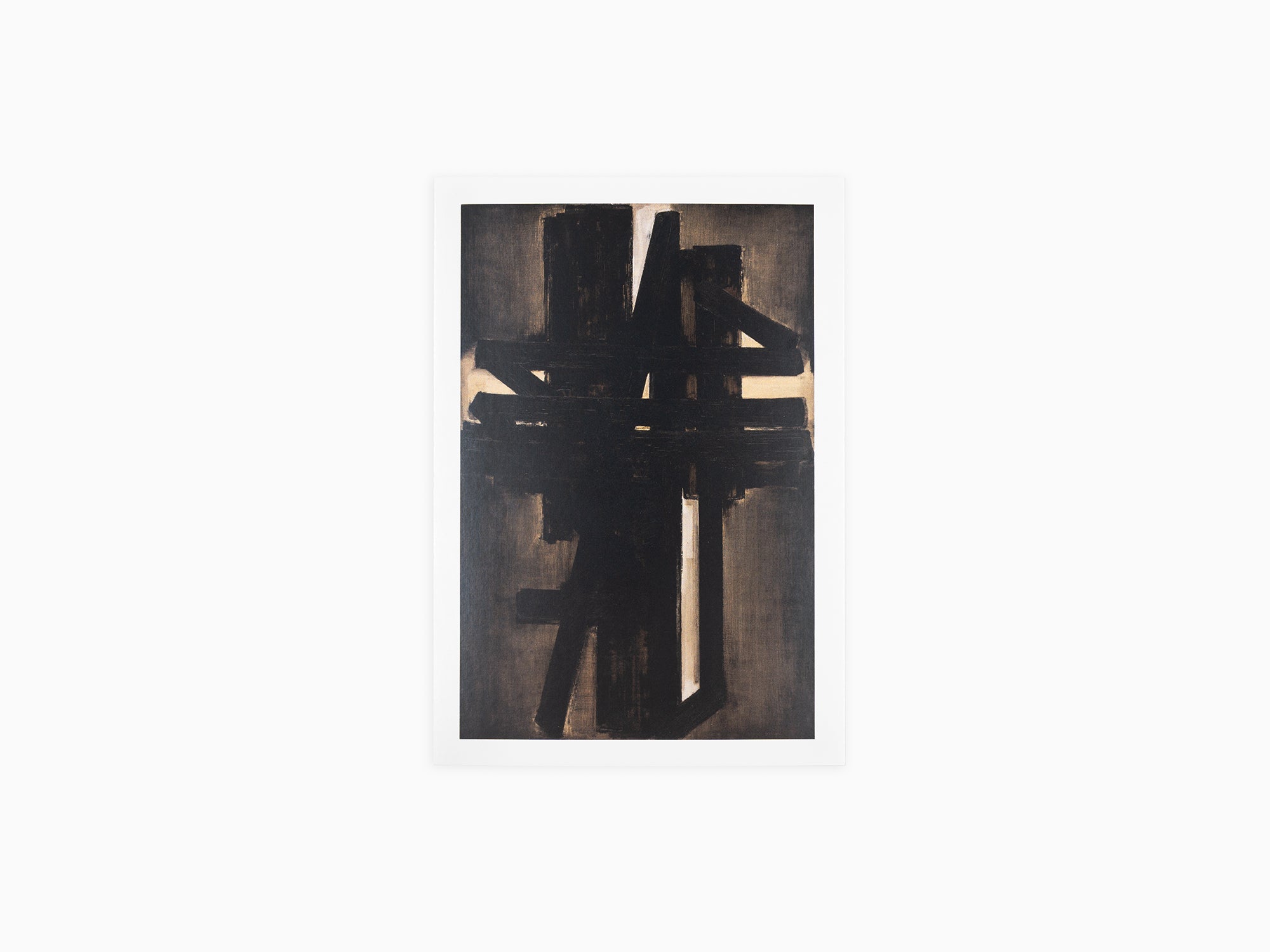 Pierre Soulages - « Peinture 195 x 130 cm, mai 1953 » Carte postale