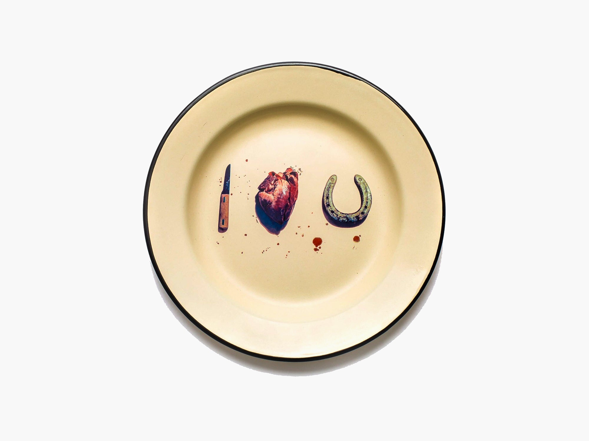 Seletti wears Toiletpaper - Enamel Plate - I love you