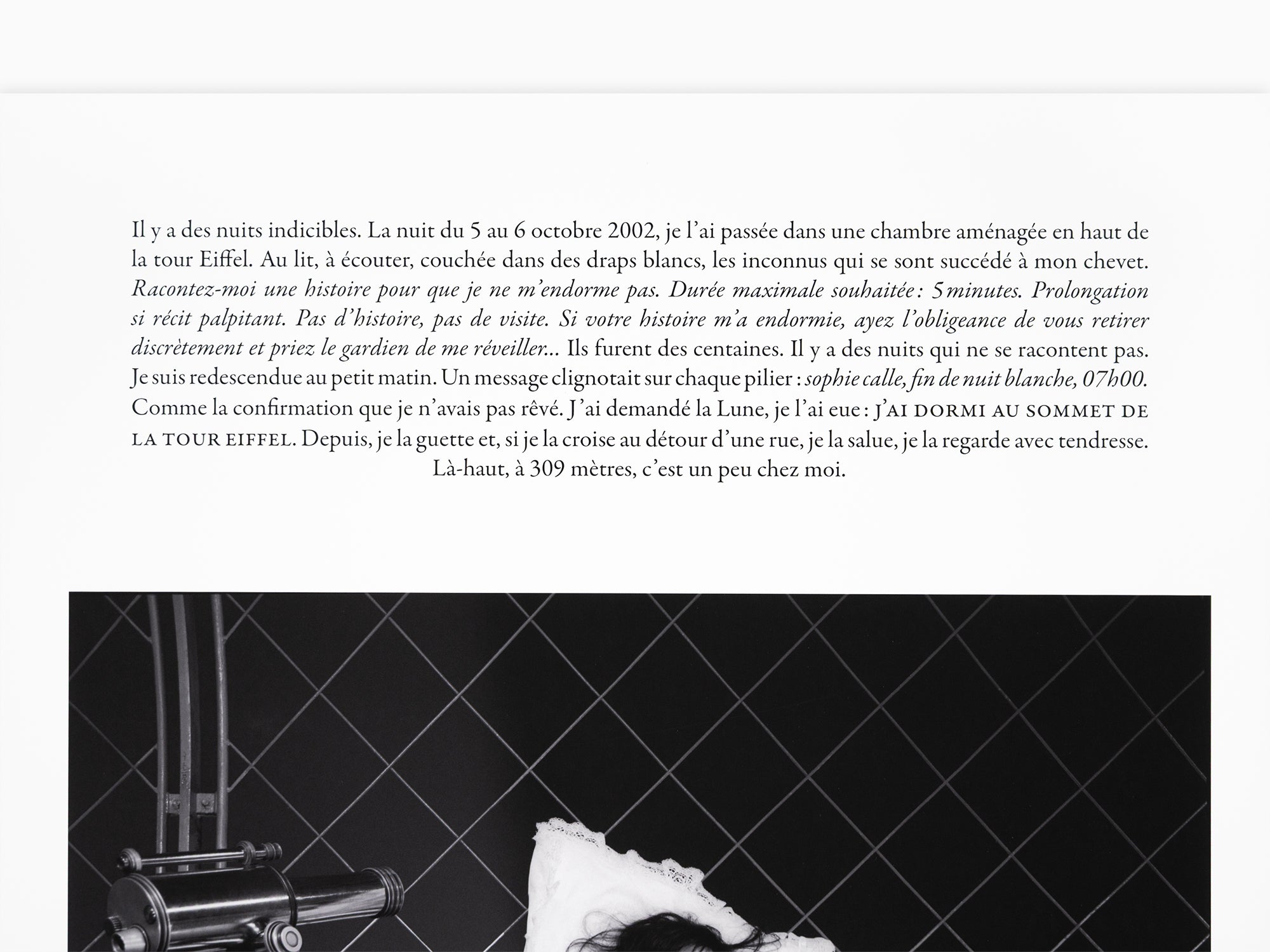 Sophie Calle - Chambre avec vue