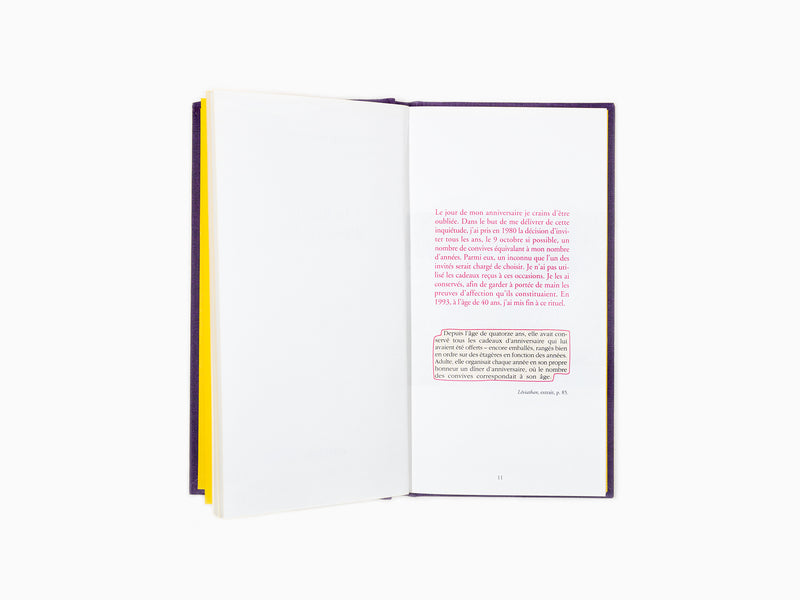 Sophie Calle - Le rituel d'anniversaire (Livre II)