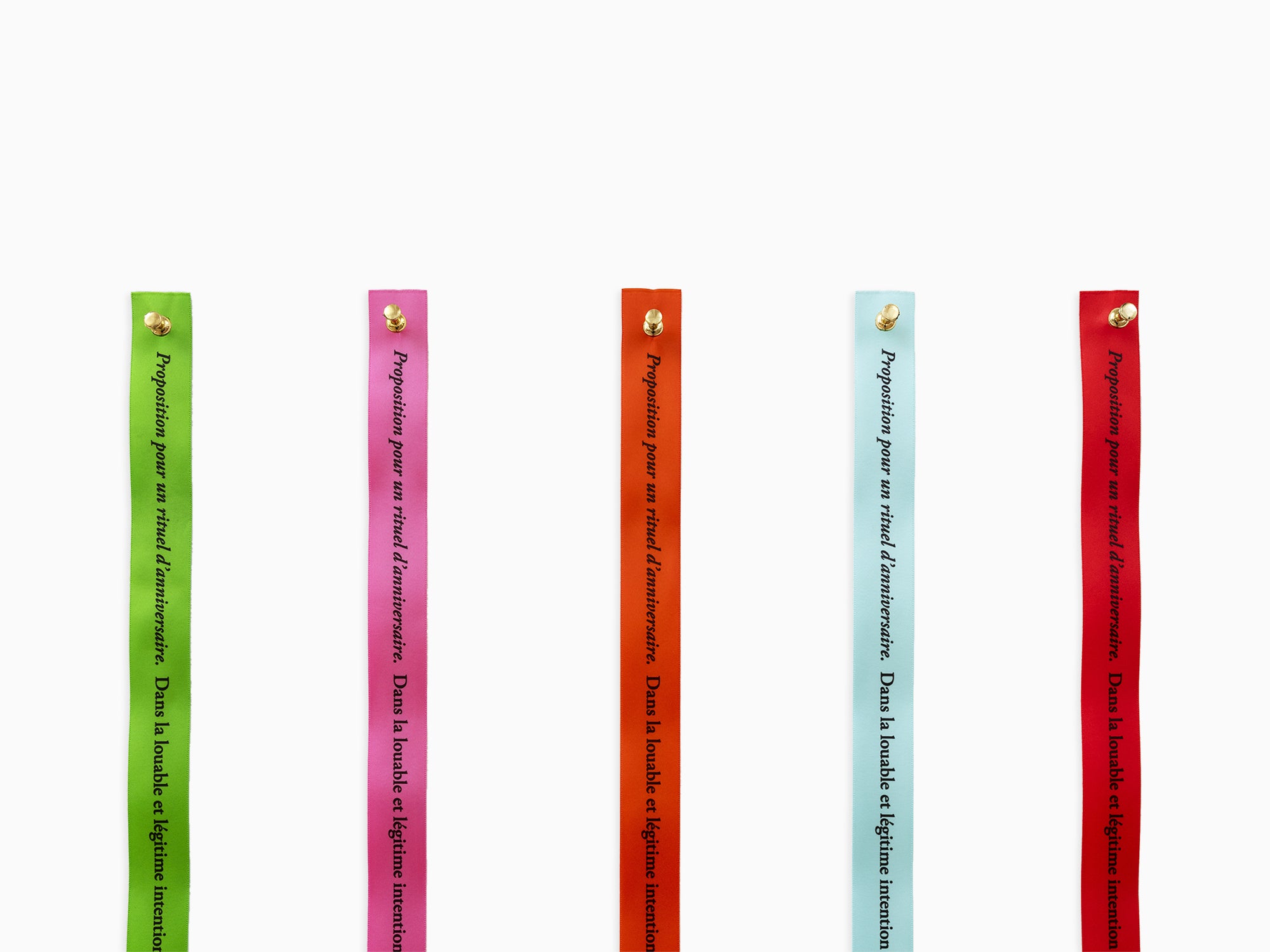 Sophie Calle - "Proposition pour un rituel d'anniversaire" ribbon - Tango Orange