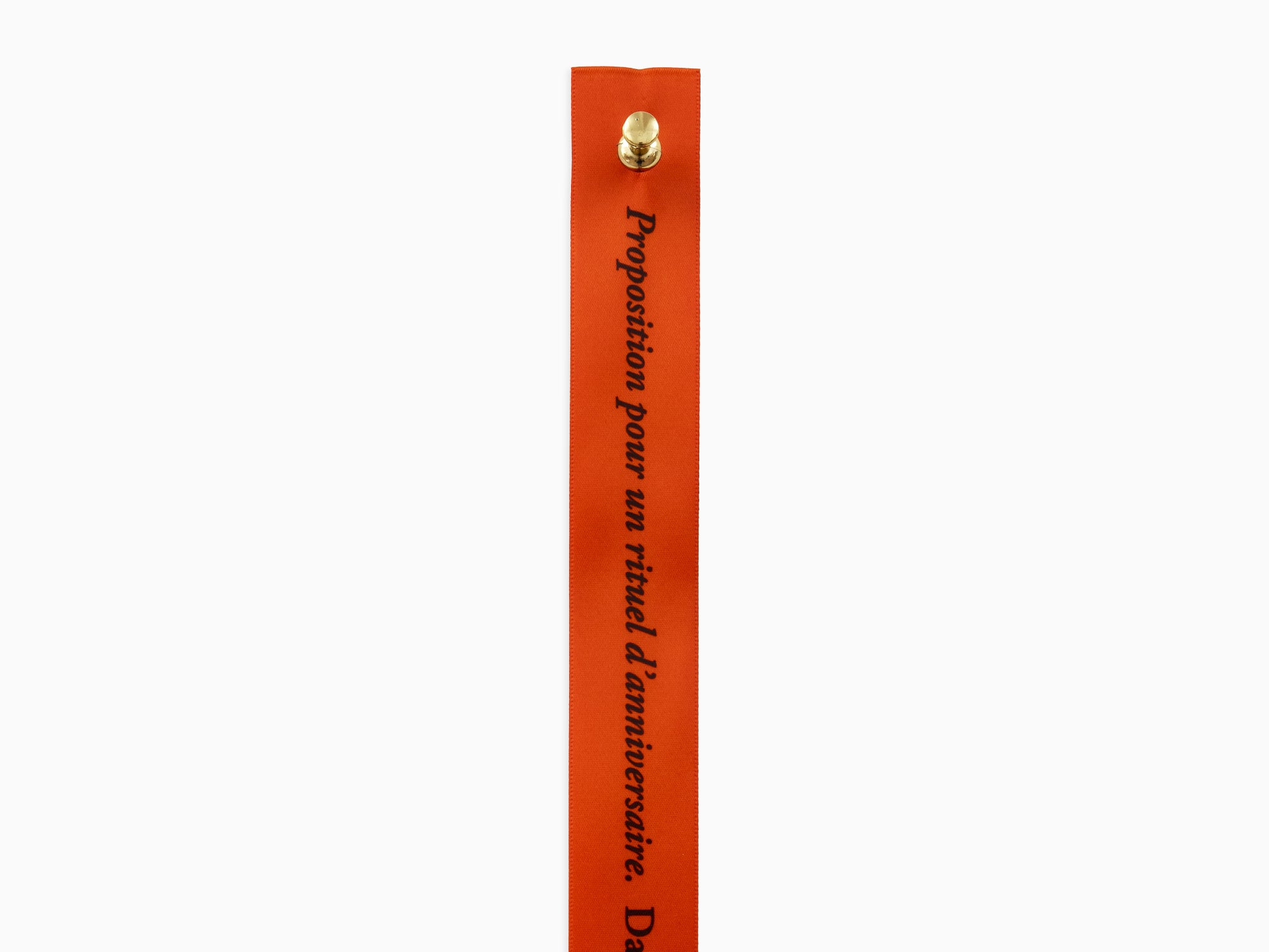 Sophie Calle - "Proposition pour un rituel d'anniversaire" ribbon - Tango Orange