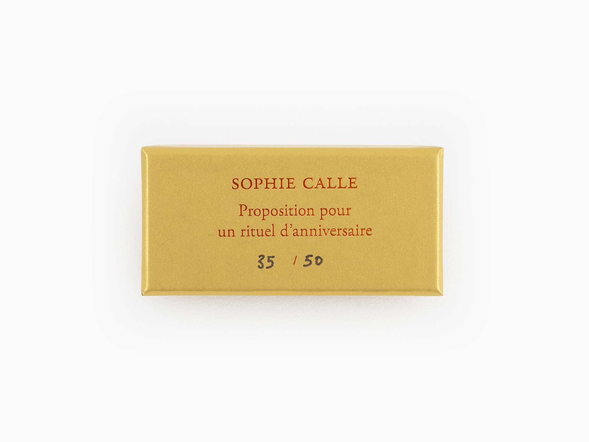Sophie Calle - "Proposition pour un rituel d'anniversaire" ribbon - Tango Orange