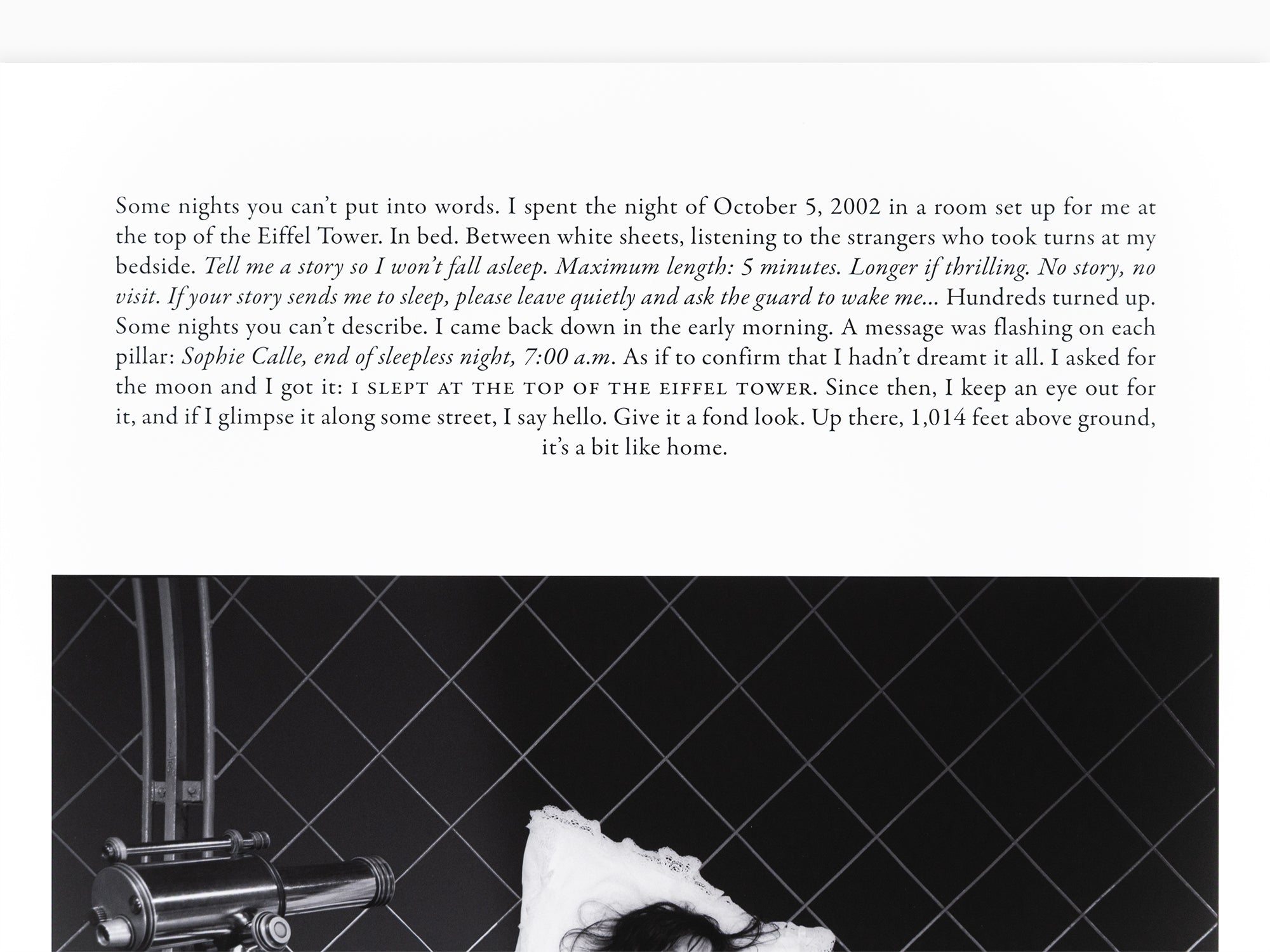 Sophie Calle - "Room with a view"