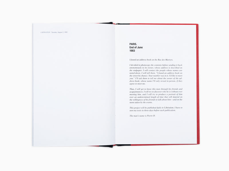 Sophie Calle - The Address Book