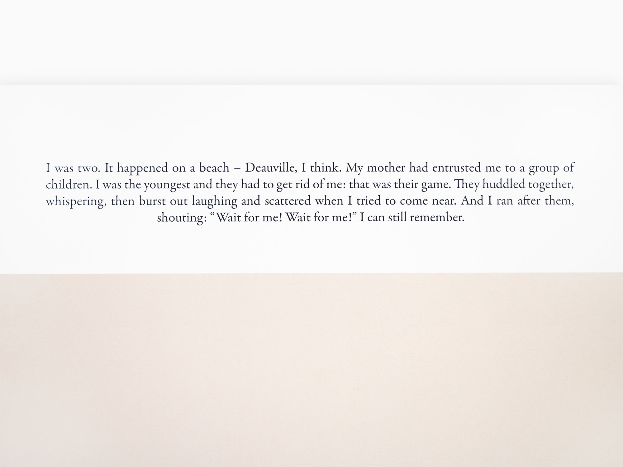 Sophie Calle - " Attends-moi "
