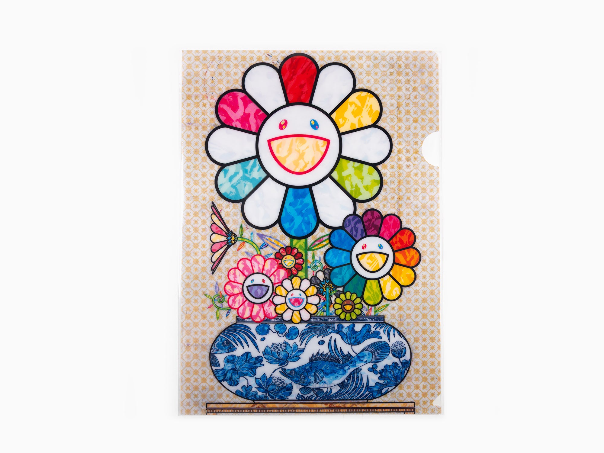 Takashi Murakami - Clear File Murakami Flowers in a Qinghua Vase