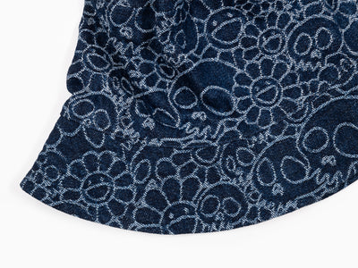 Takashi Murakami - Flowers and Skulls Jacquard Denim Bucket Hat