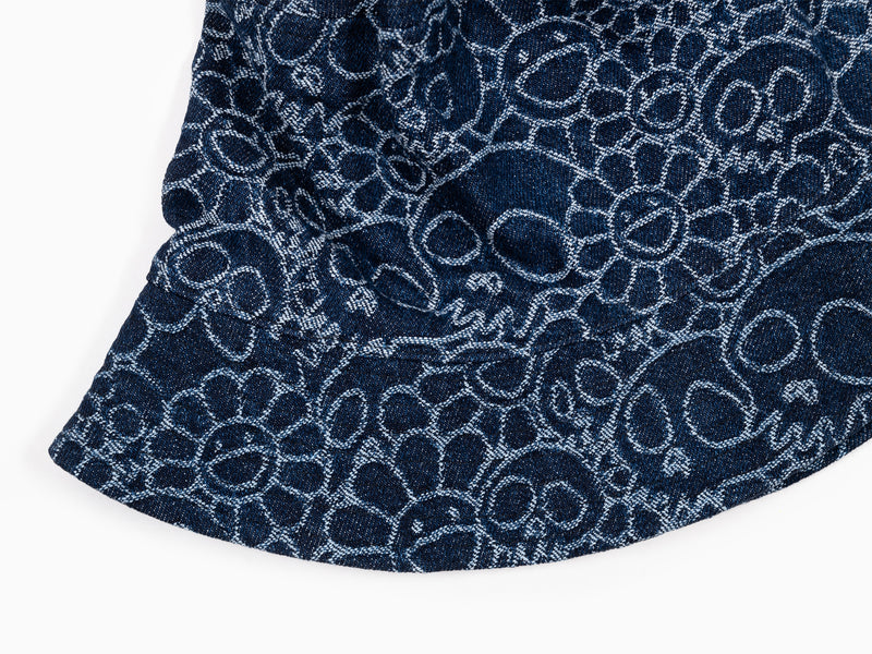 Takashi Murakami - Flowers and Skulls Jacquard Denim Bucket Hat