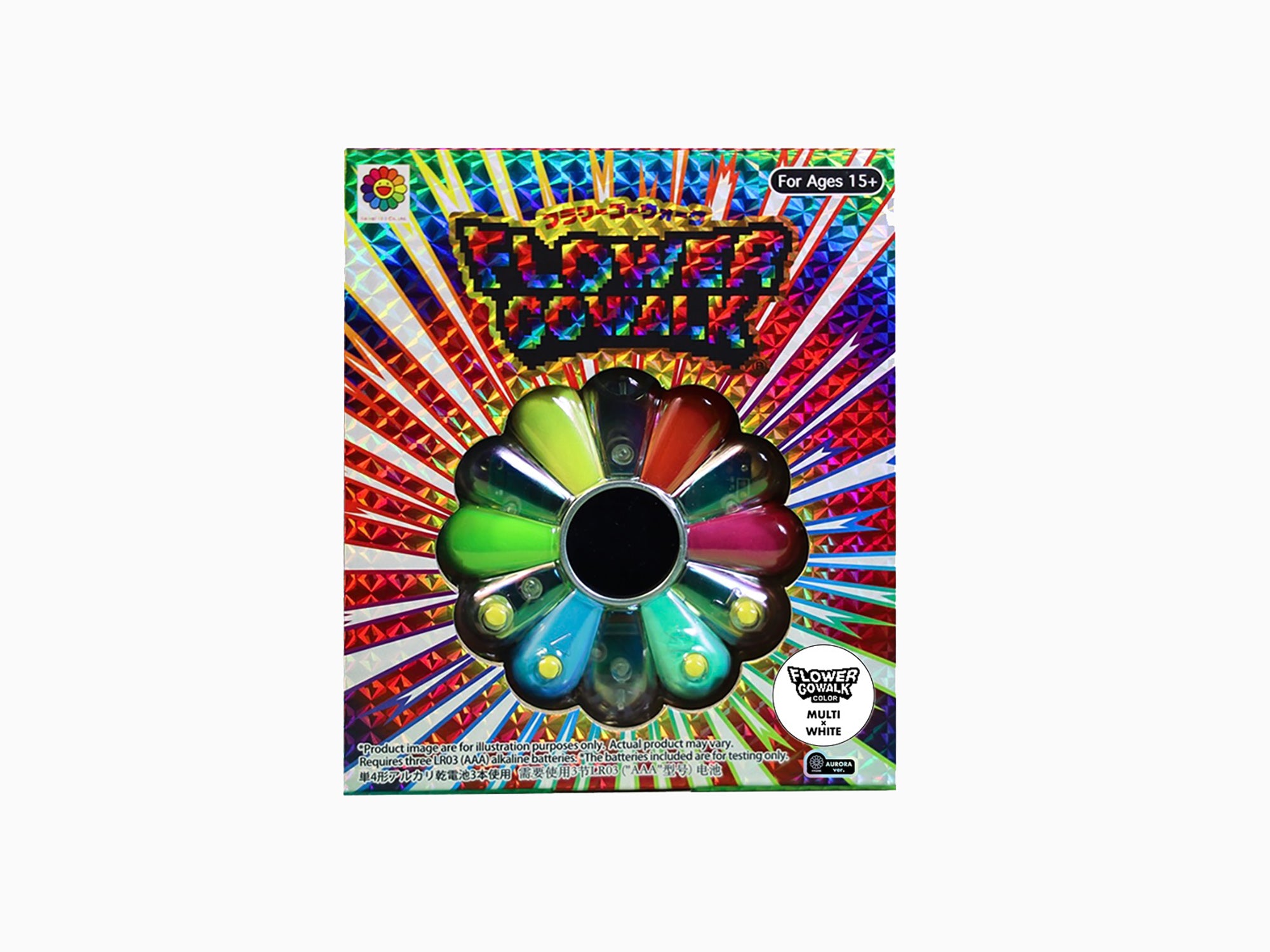 Takashi Murakami - FLOWER GO WALK COLOR / Aurora : Multi x White (with FLOWER GO WALK CARD)