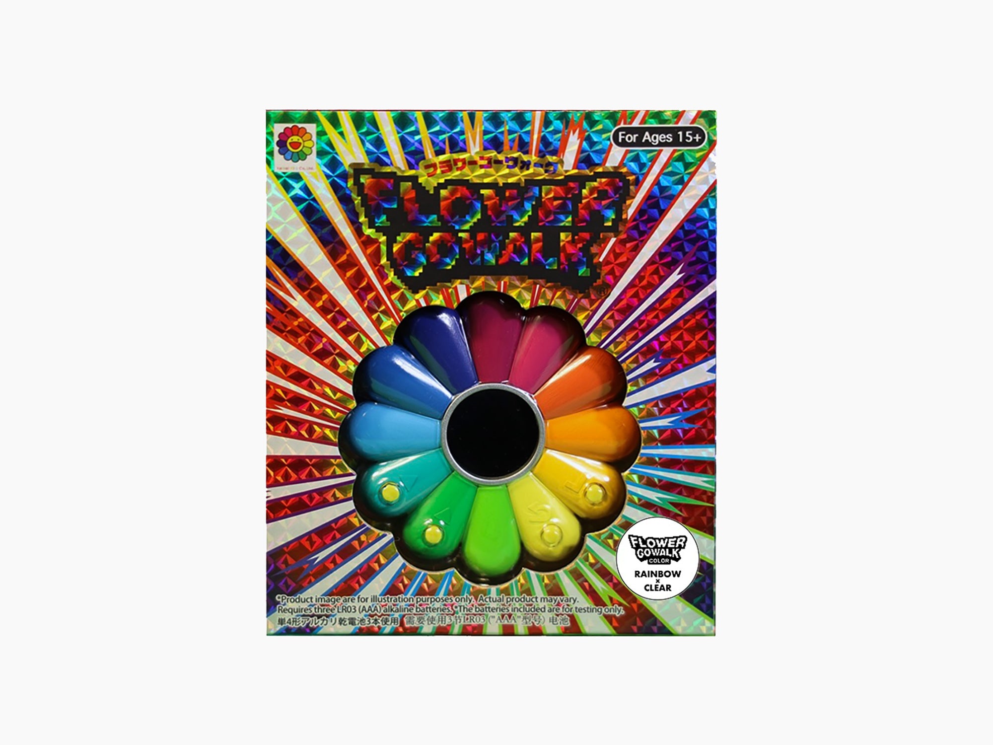 Takashi Murakami - FLOWER GO WALK COLOR / Rainbow x Clear (with FLOWER GO WALK CARD)