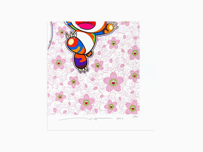 Takashi Murakami - Panda Parent and Cub in a Shower Cherry Blossom