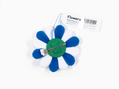 Takashi Murakami - Flower Plush Key Chain - Blue & White