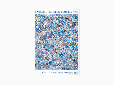 Takashi Murakami - SKULLS & FLOWERS BLUE SIGNAL Jigsaw Puzzle