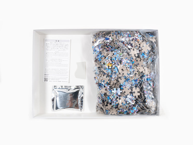 Takashi Murakami - SKULLS & FLOWERS BLUE SIGNAL Jigsaw Puzzle