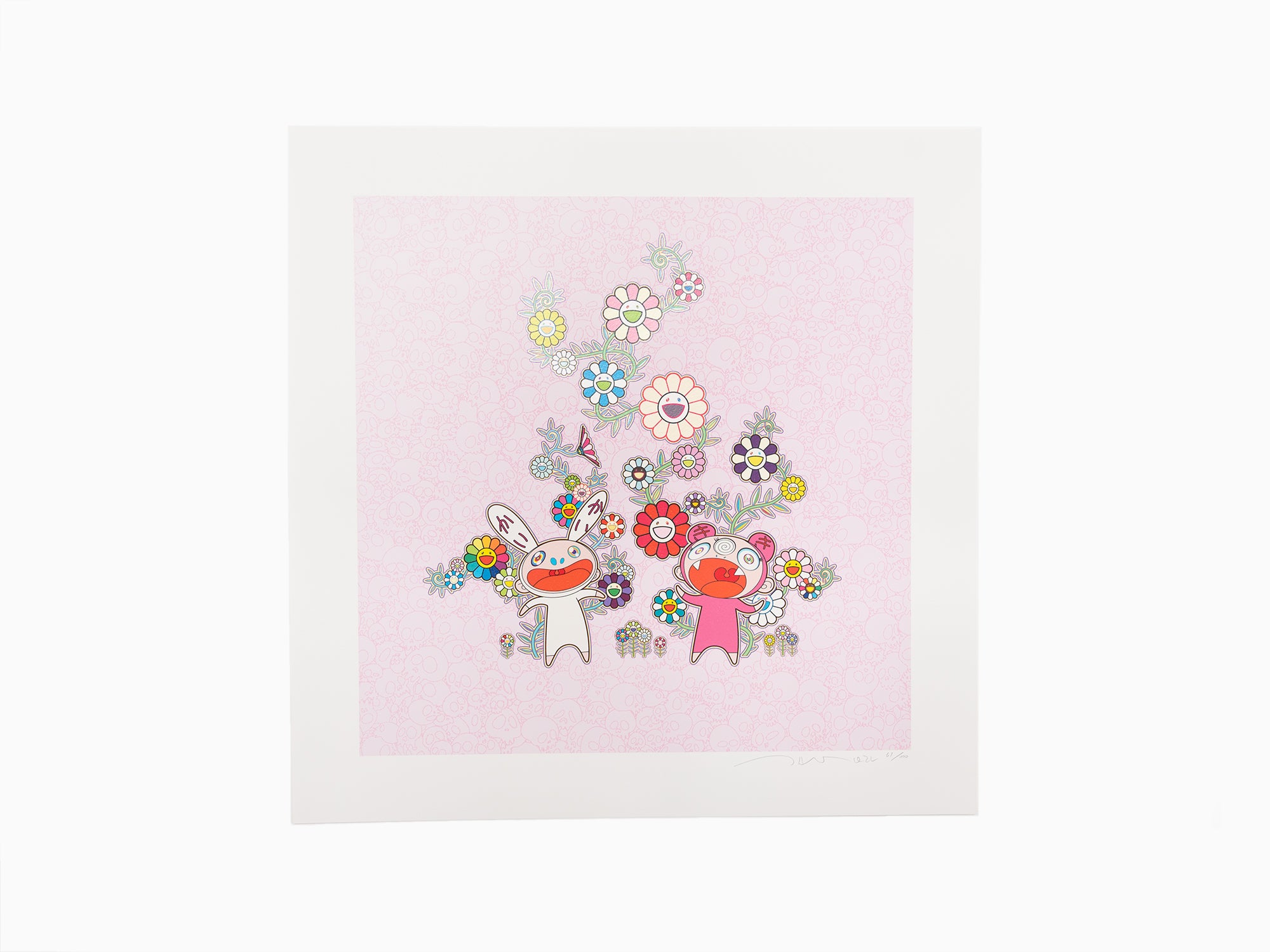 Takashi Murakami - Snow, Moon, and Flower : Flowers with Kaikai and Kiki