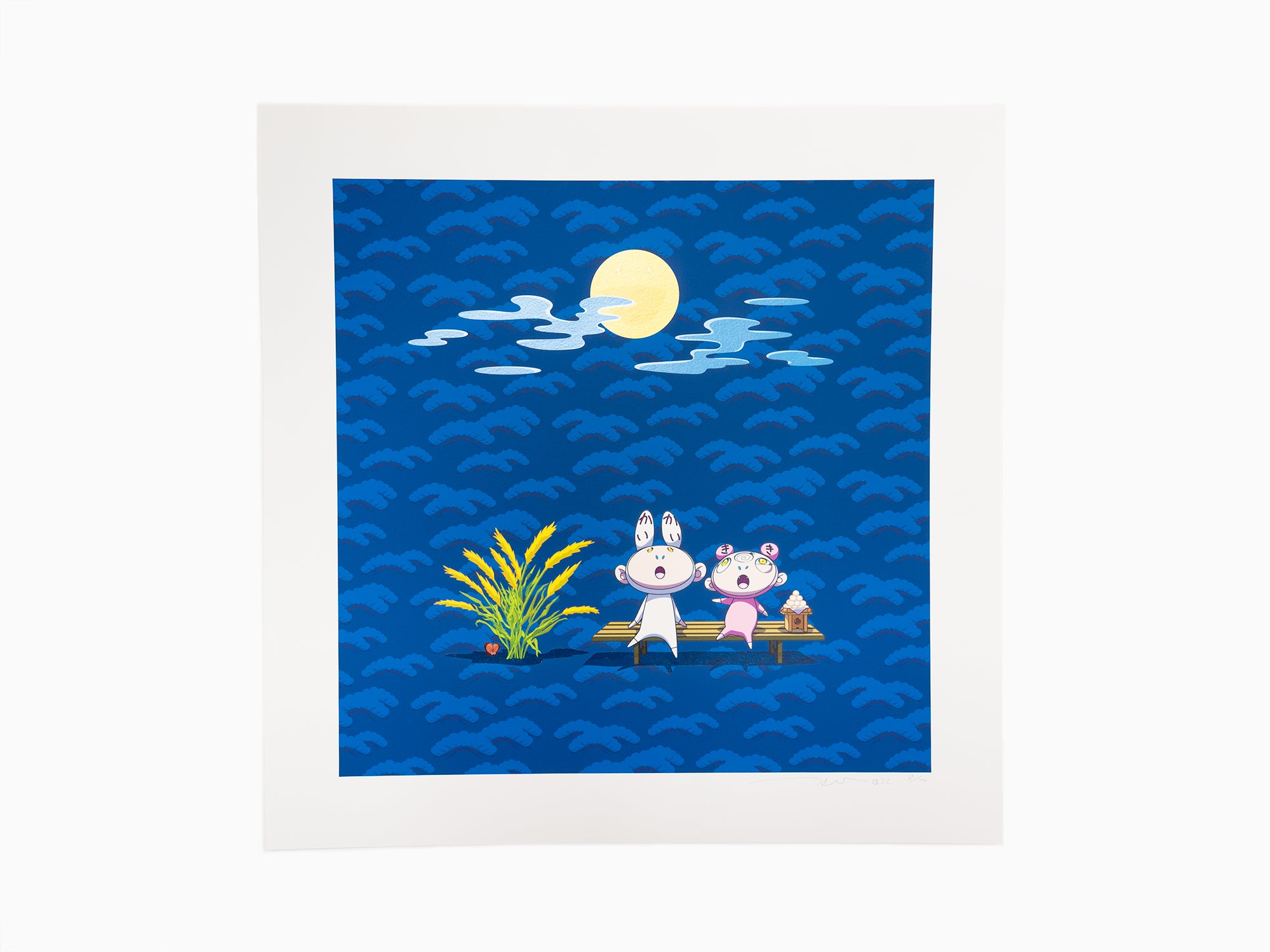 Takashi Murakami - Snow, Moon and Flower : Kaikai and Kiki Viewing the Moon