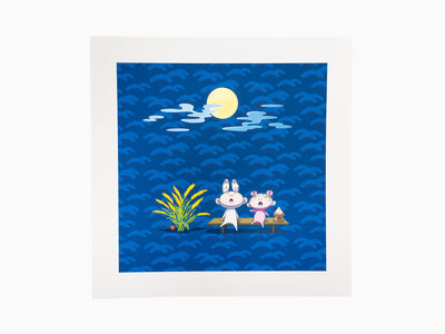 Takashi Murakami - Snow, Moon and Flower : Kaikai and Kiki Viewing the Moon