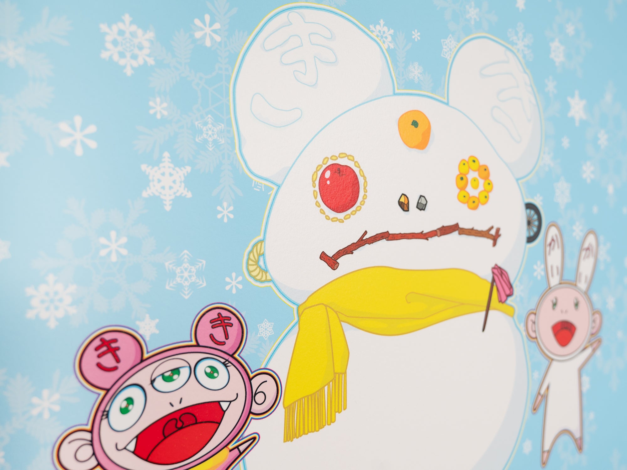 Takashi Murakami - Snow, Moon and Flower : Snowman with Kaikai and Kiki