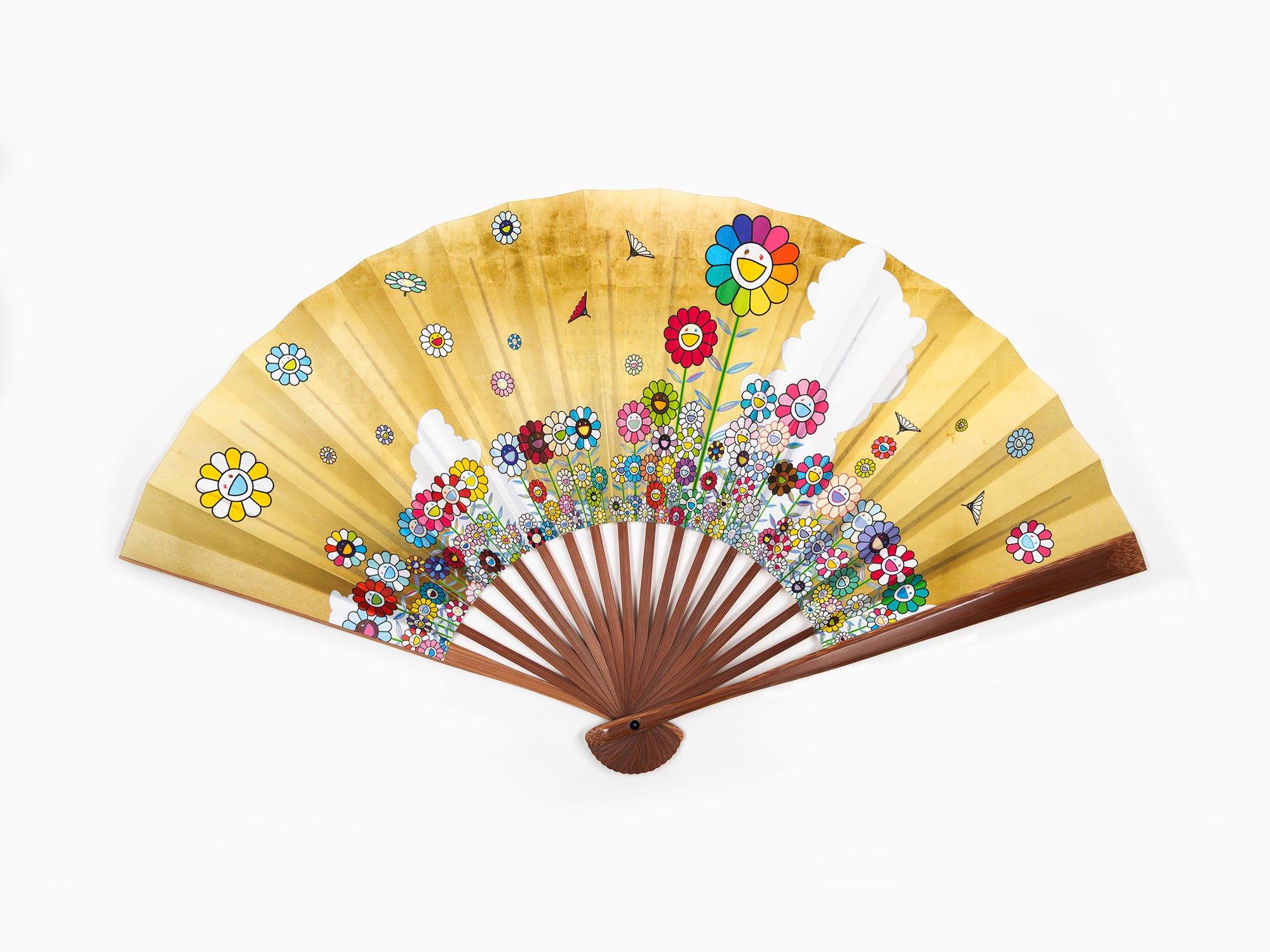 Takashi Murakami - Summer Flower Field under the Golden Sky Handfan