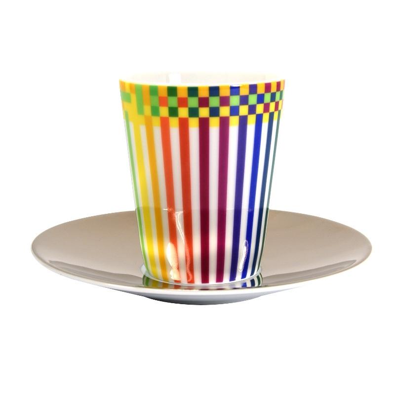 Julio Le Parc - Cofret tasses a cafe (soucoupes platinees)