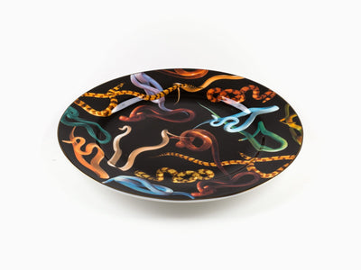 Seletti wears Toiletpaper - Assiette porcelaine dorée - Snakes