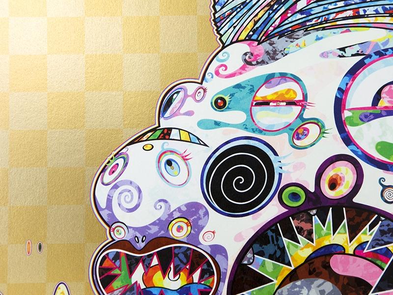 Takashi Murakami - Homage to Francis Bacon - fond doré (panneau droit homme)