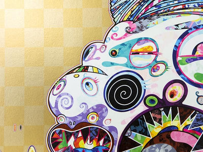 Takashi Murakami - Homage to Francis Bacon - fond doré (panneau droit homme)