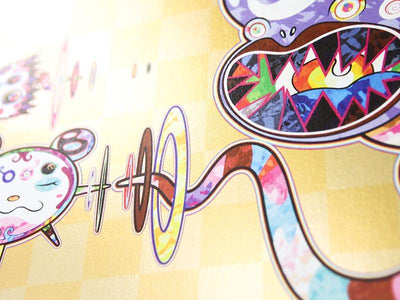 Takashi Murakami - Homage to Francis Bacon - fond doré (panneau droit homme)