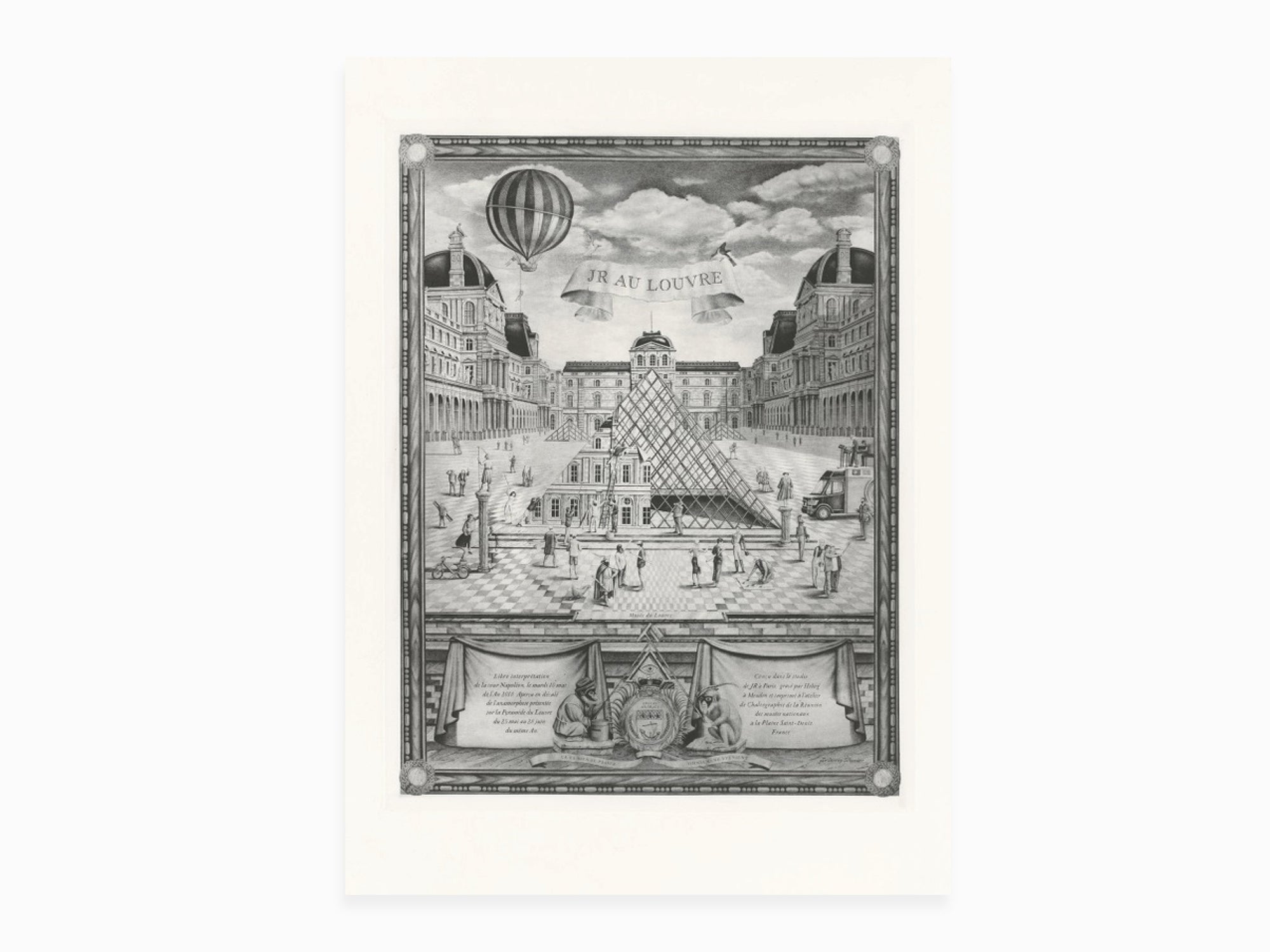 JR - JR au Louvre, 2016 (gravure / chalcographie)