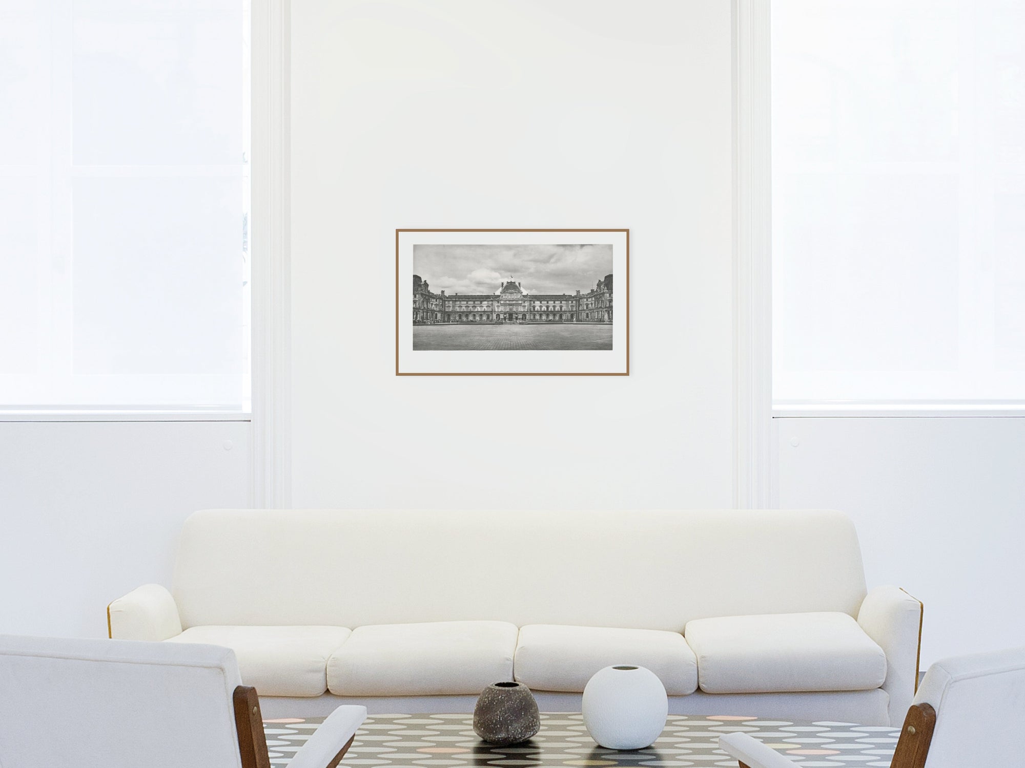 JR - Le Louvre revu par JR, (photo héliogravure noir et blanc)