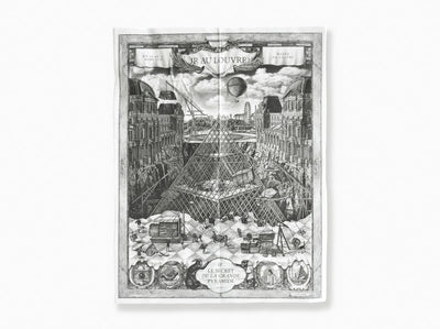 JR - JR au Louvre - Feuille pliée en porcelaine