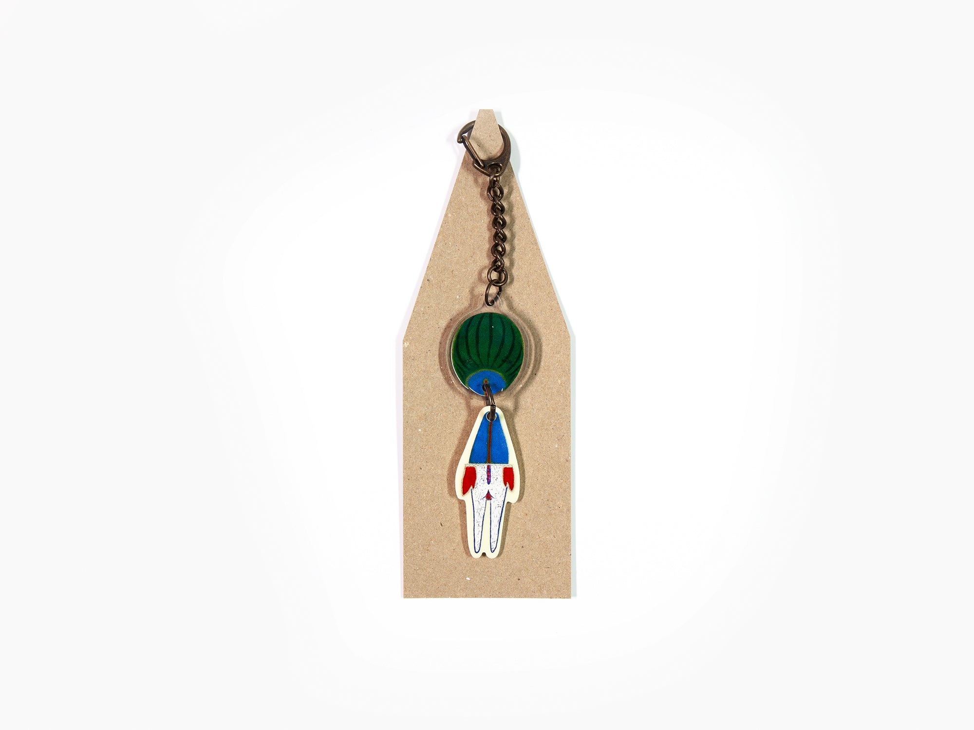 Izumi Kato - Girl keychain porte clef (vert & creme, ed. 300)