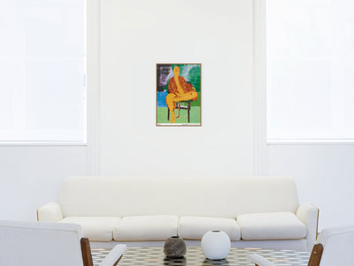 Claire Tabouret - Self-portrait in a robe (green)