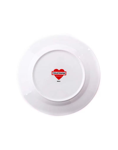 Seletti wears Toiletpaper - porcelain plate gold border Trumpets